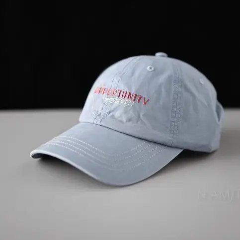 White Korean Baseball Cap with Letter Embroidery - Image 10