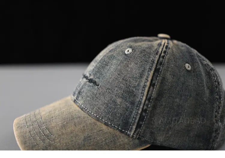 Vintage Letter Embroidered Baseball Cap Unisex Light Grey — feature 10