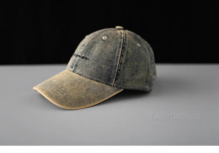 Vintage Letter Embroidered Baseball Cap Unisex Light Grey — feature 3