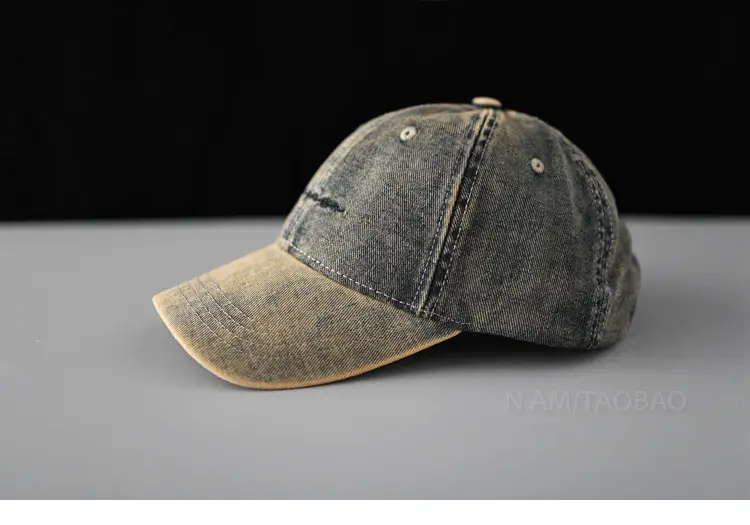 Vintage Letter Embroidered Baseball Cap Unisex Light Grey — feature 9