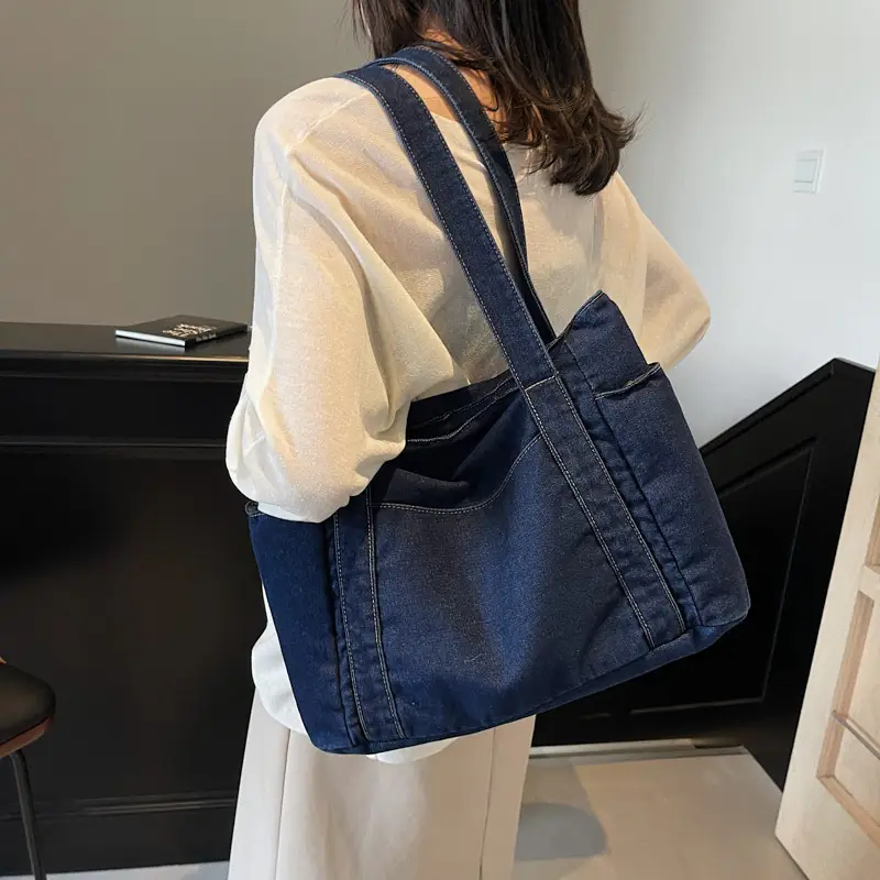 Denim Crossbody Bag Large Capacity for Women
