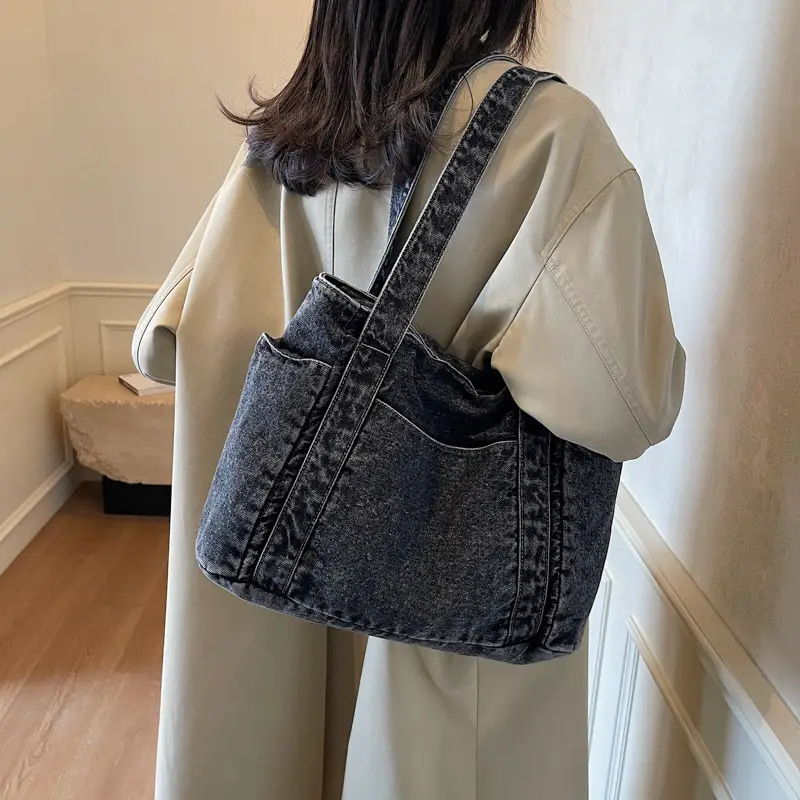Denim Crossbody Bag Large Capacity for Women
