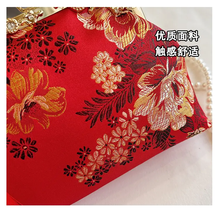 Green Embroidered Tassel Handbag for Women — feature 9