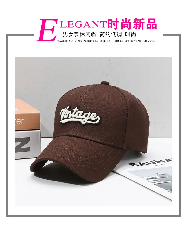 Blue Vintage Letter Baseball Cap for Women — feature 3