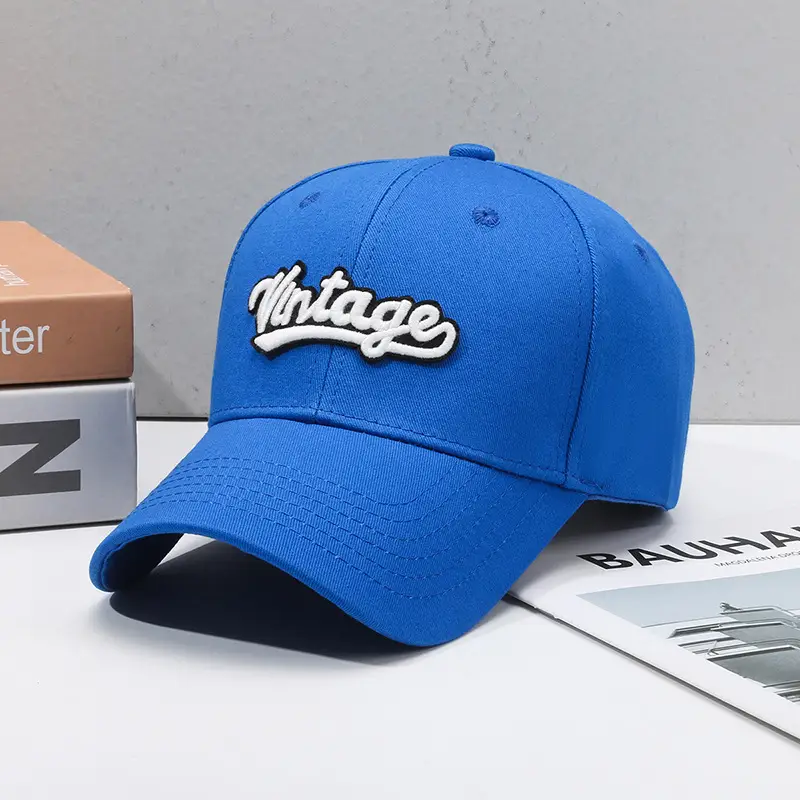 Blue Vintage Letter Baseball Cap for Women - Image 5