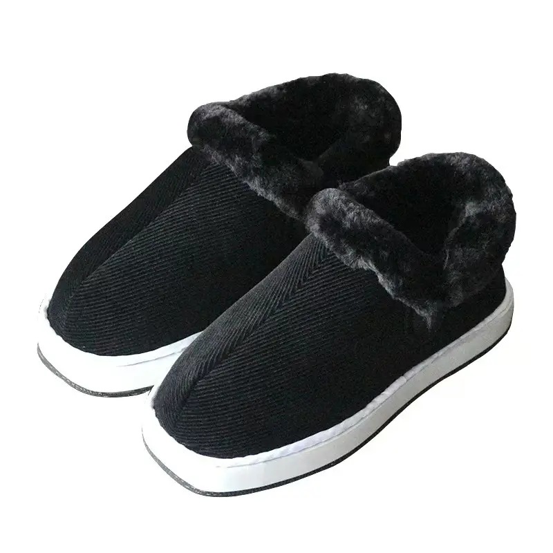 Winter Thickened Warm Handmade Cotton Shoes fleece-lined Non-slip Old Cotton Shoes Thick-soled Men's and Women's Cotton Slippers Bag Heel Handmade Cloth Shoes - Image 5