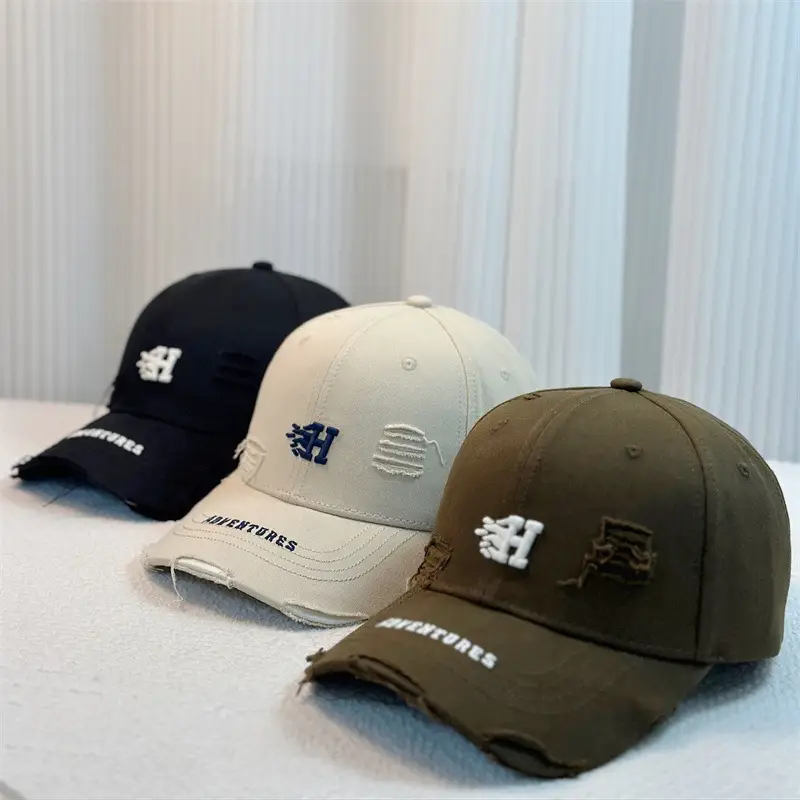 Women's Korean-style Baseball Cap with Washed Hard Top - Image 7