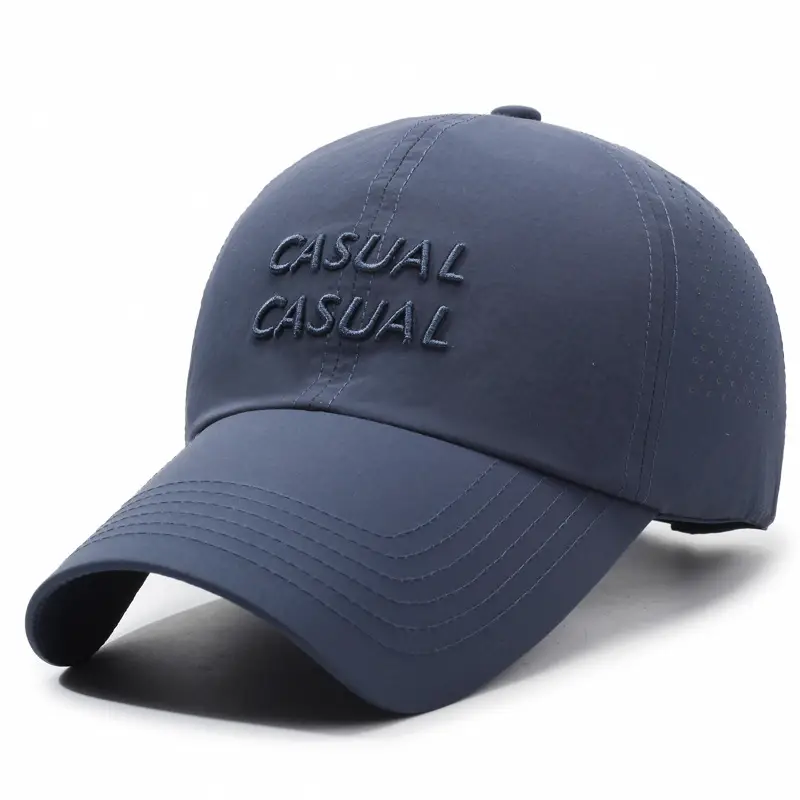 Casual Beige Baseball Cap with "Casual Casual" Embroidery - Image 2