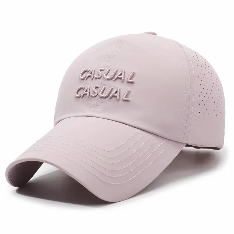 Casual Beige Baseball Cap with "Casual Casual" Embroidery - Image 6