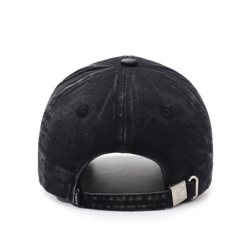 Men's Black Washable Letter Embroidered Baseball Cap - Image 8