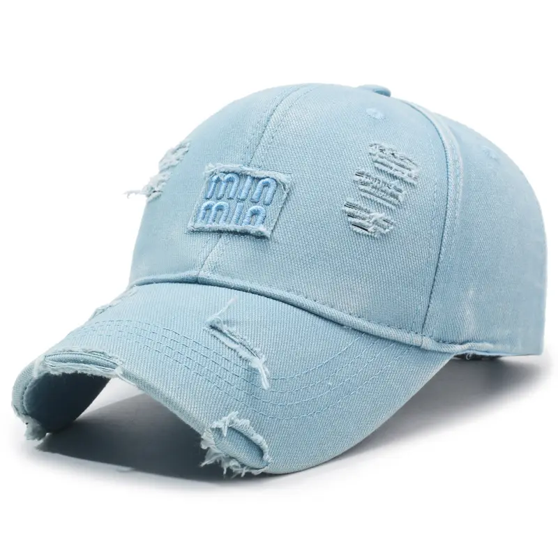 Men's Black Washable Letter Embroidered Baseball Cap - Image 2