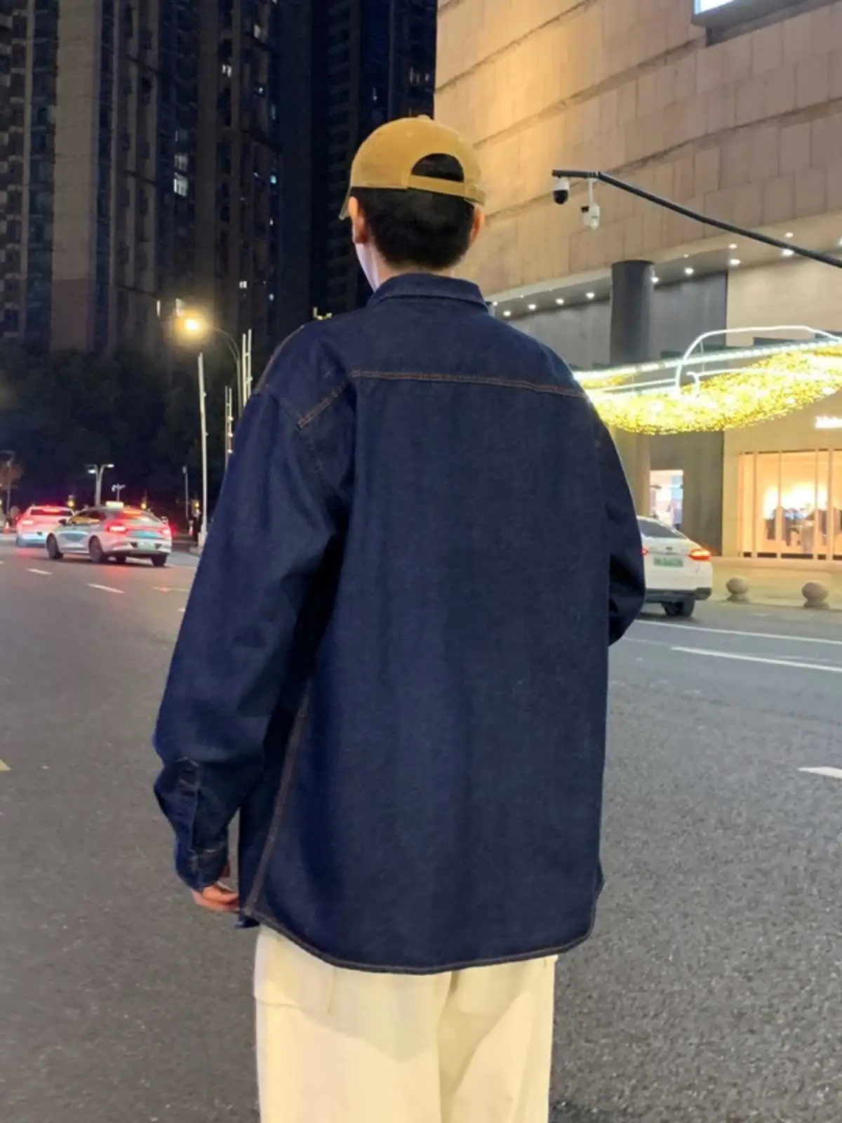 NASA Navy Denim Shirt Men Spring Autumn 2025