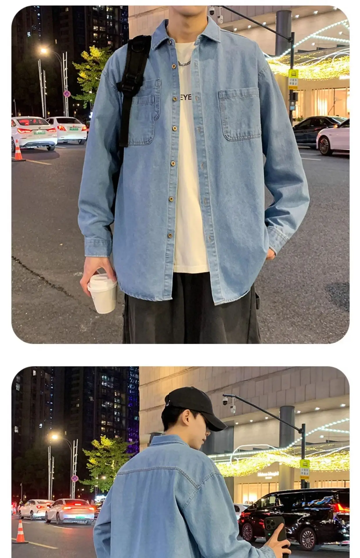 NASA Navy Denim Shirt Men Spring Autumn 2025 — feature 15