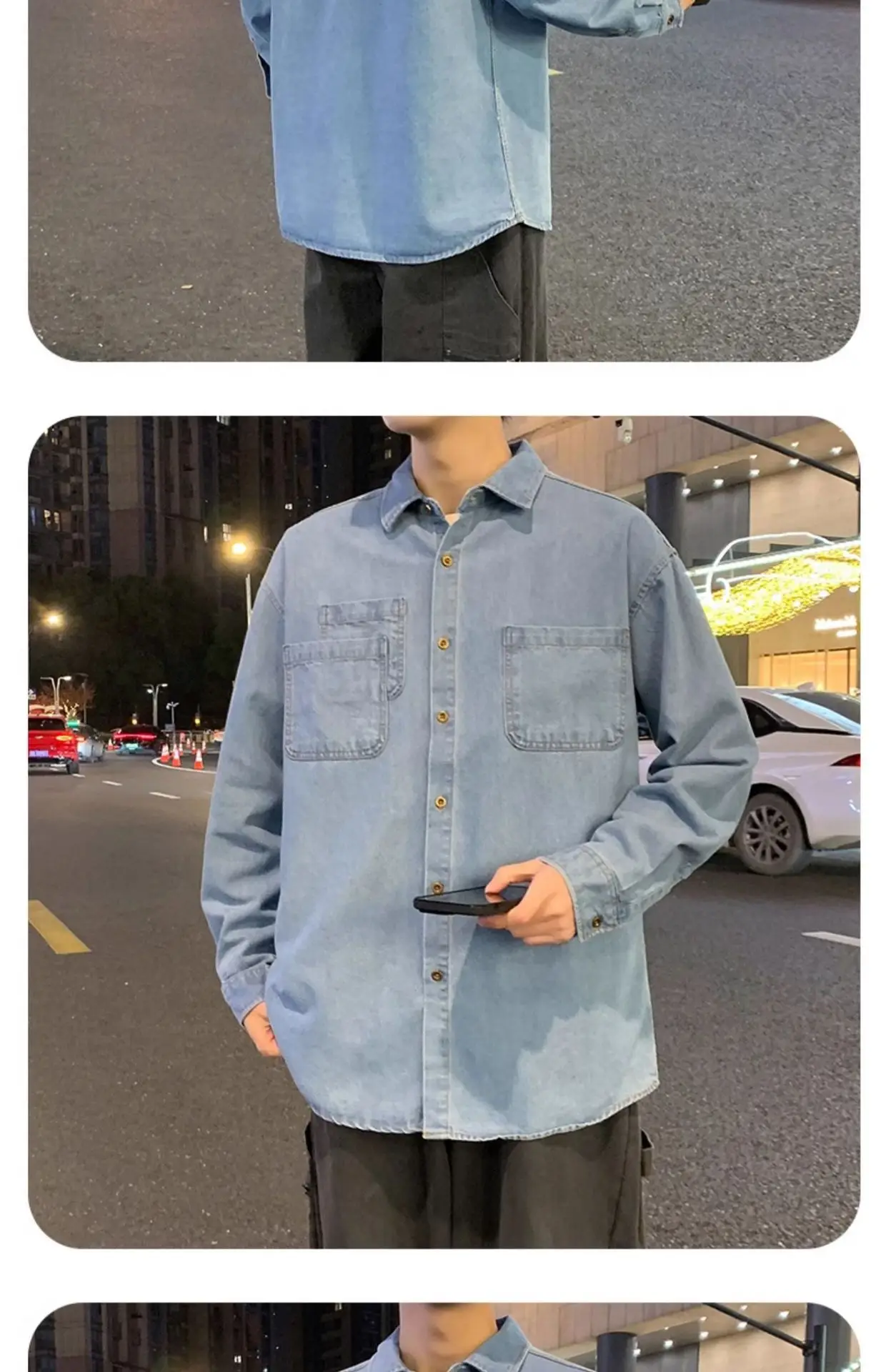 NASA Navy Denim Shirt Men Spring Autumn 2025 — feature 16