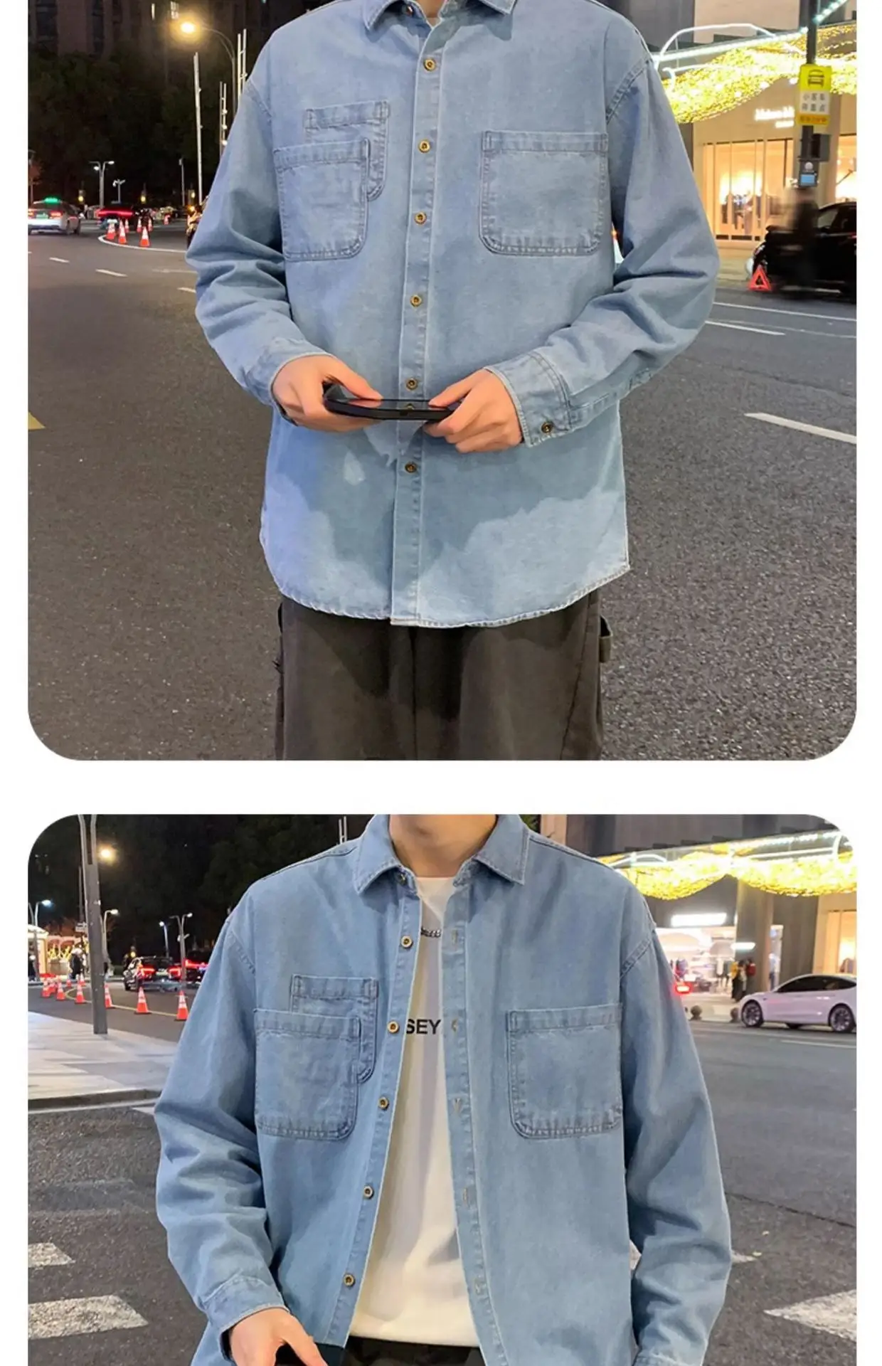 NASA Navy Denim Shirt Men Spring Autumn 2025 — feature 17