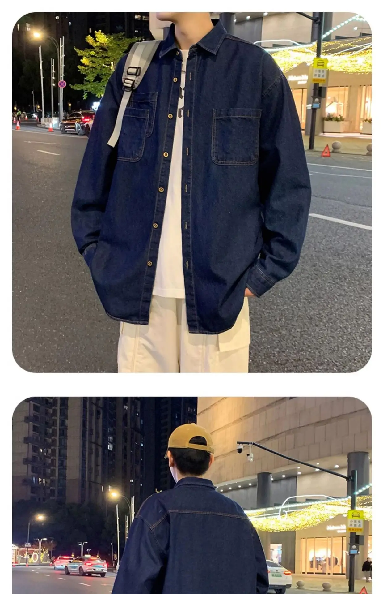 NASA Navy Denim Shirt Men Spring Autumn 2025 — feature 9