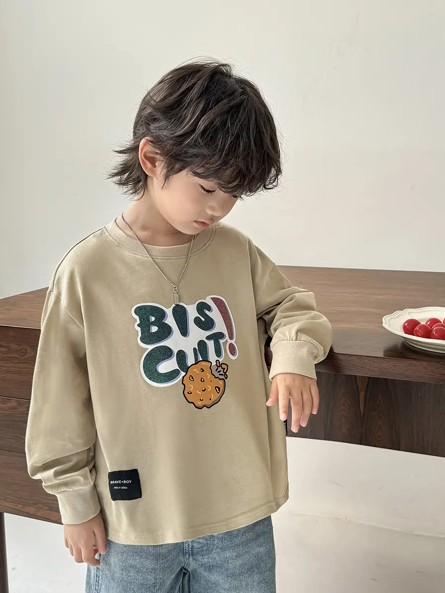Pure Cotton Boys Long Sleeve T-Shirt Spring 2026 - Image 7
