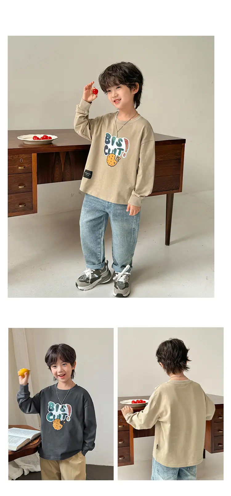 Pure Cotton Boys Long Sleeve T-Shirt Spring 2026 — feature 13