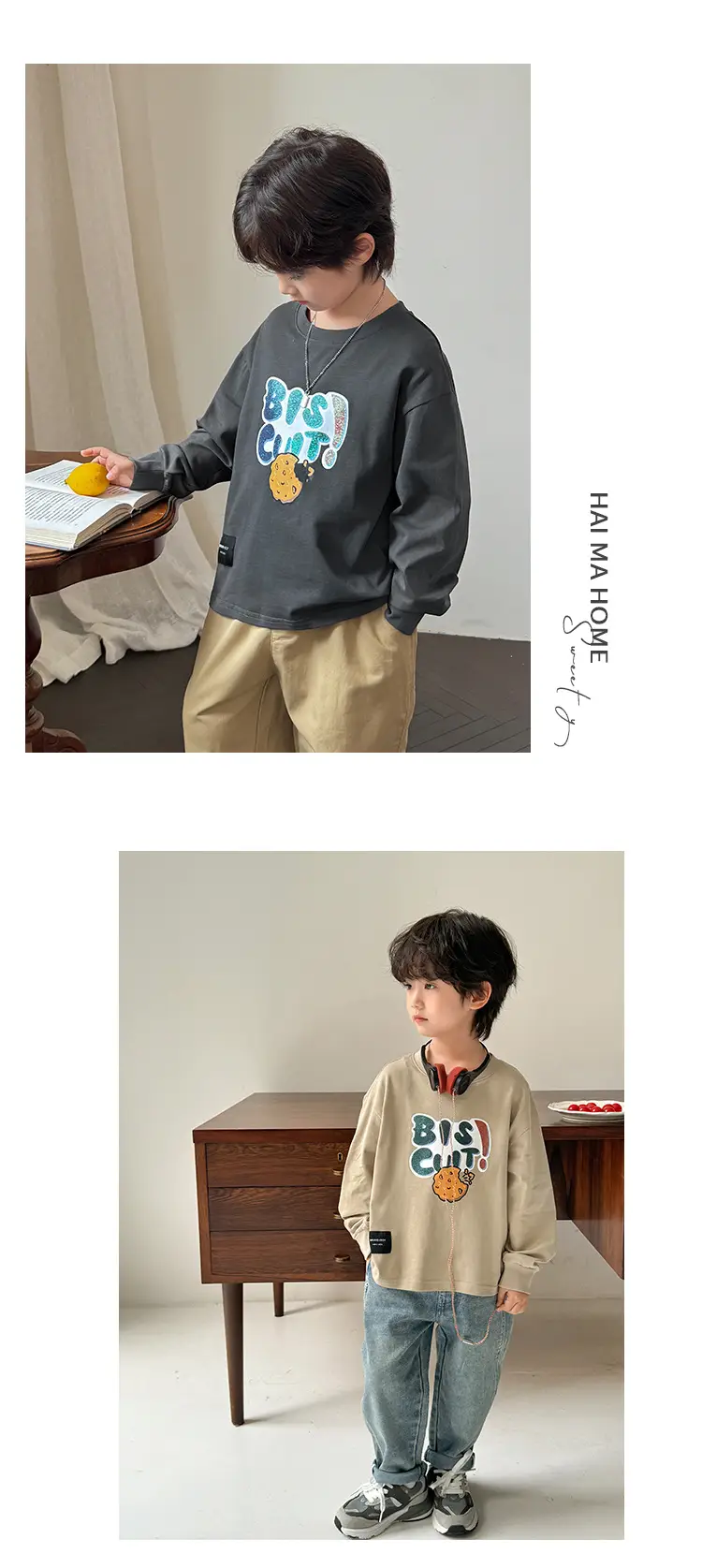 Pure Cotton Boys Long Sleeve T-Shirt Spring 2026 — feature 14