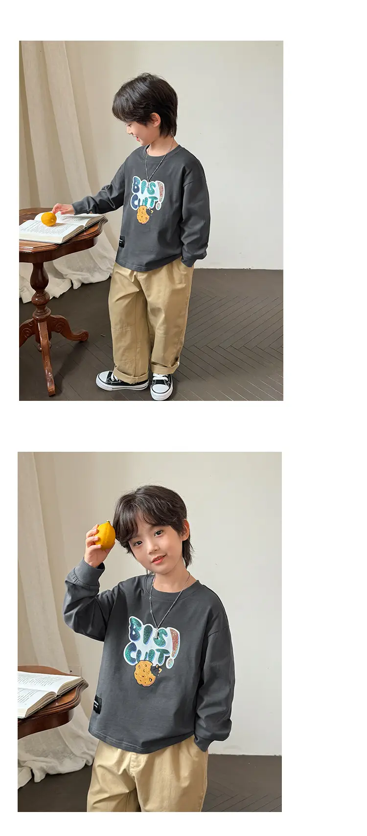 Pure Cotton Boys Long Sleeve T-Shirt Spring 2026 — feature 15