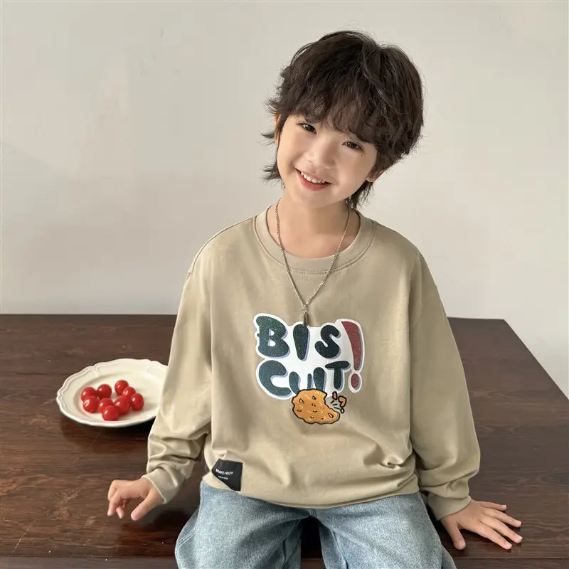 Pure Cotton Boys Long Sleeve T-Shirt Spring 2026 - Image 2