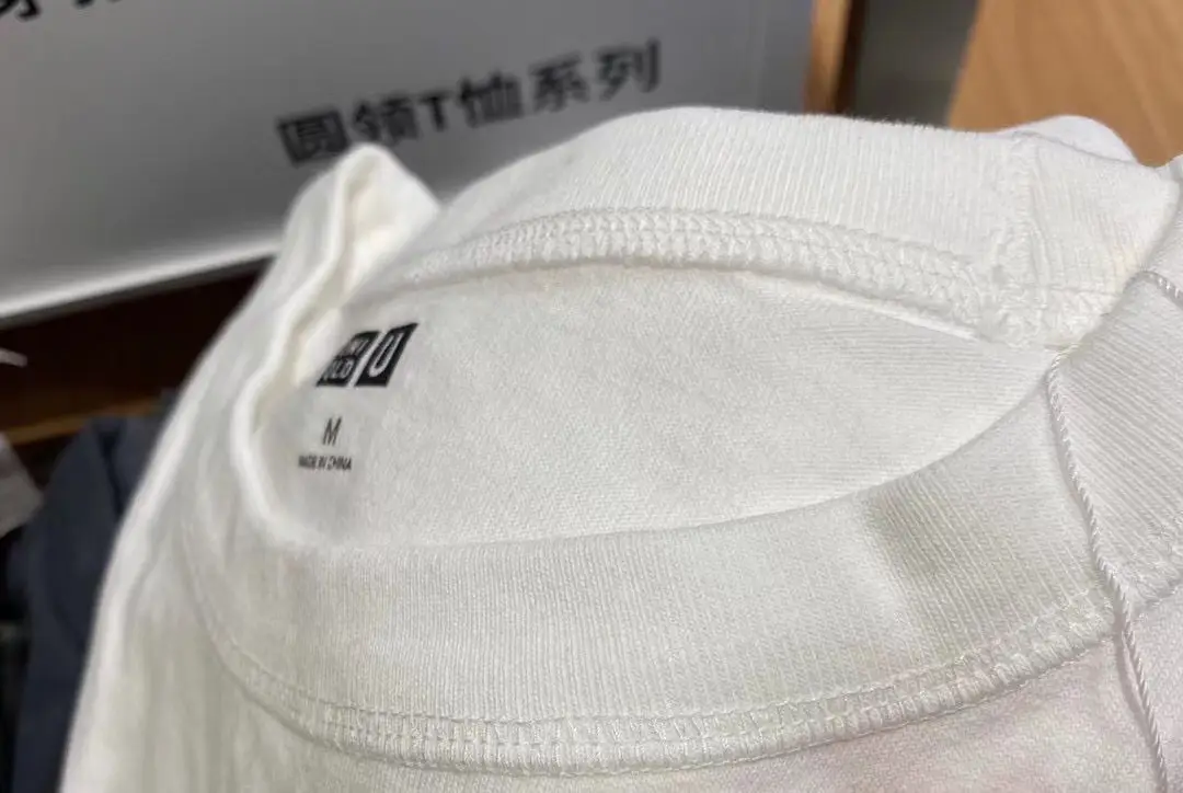 MJUNLQIOU Home Youjia Long Sleeve Base Shirt Black and White T-Shirt Cotton All-match Unisex Collar with Logo White — feature 10