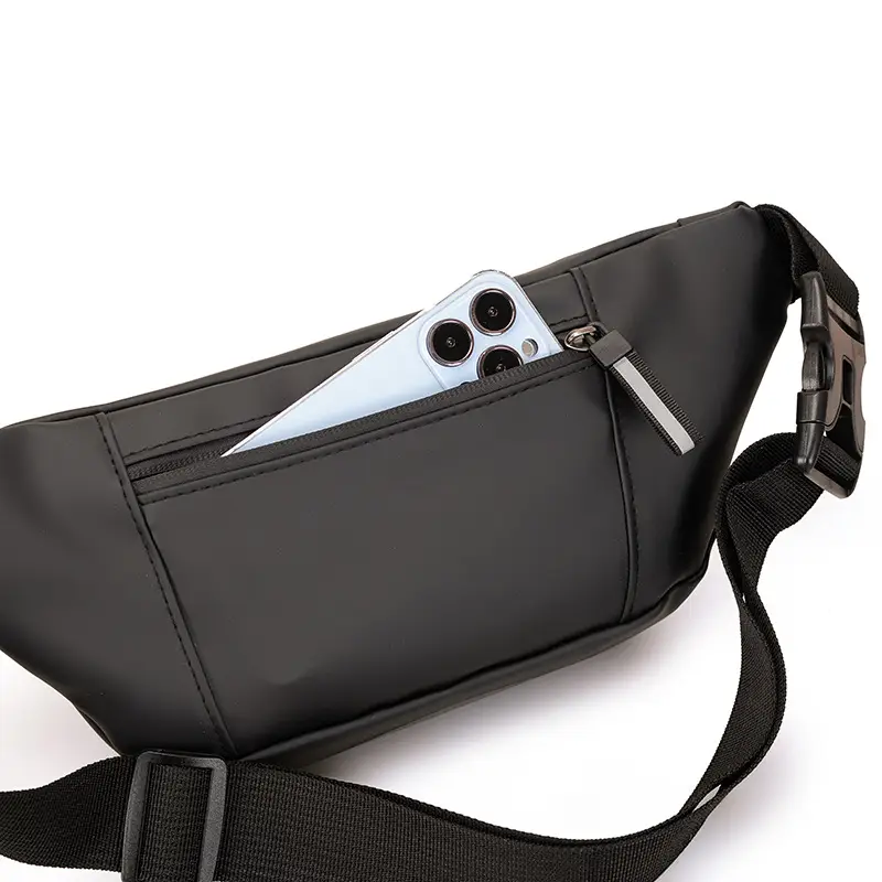 Men's Crossbody Phone Bag Black Large Capacity - Image 6