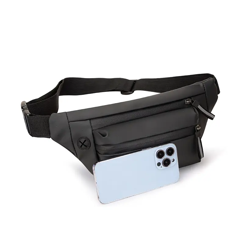 Men's Crossbody Phone Bag Black Large Capacity - Image 7