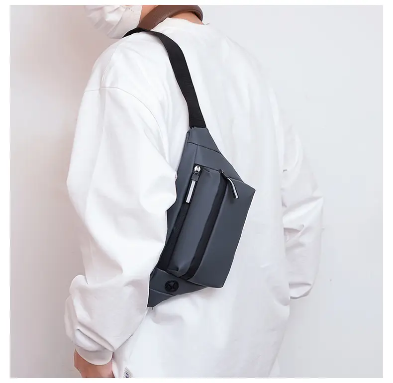 Men's Crossbody Phone Bag Black Large Capacity — feature 23