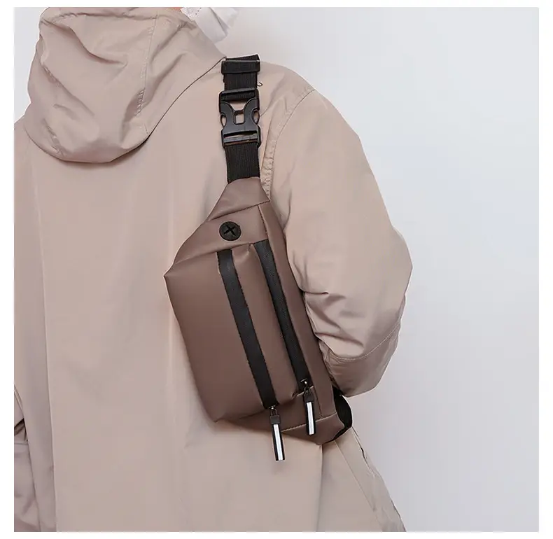 Men's Crossbody Phone Bag Black Large Capacity — feature 26