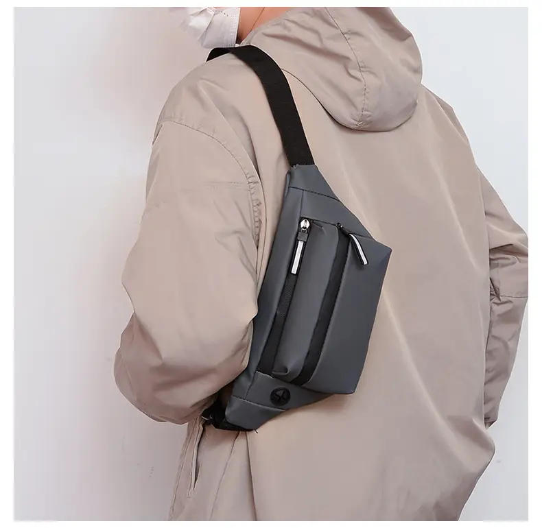 Men's Crossbody Phone Bag Black Large Capacity — feature 30