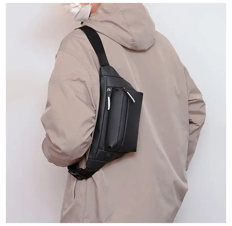 Men's Crossbody Phone Bag Black Large Capacity — feature 33