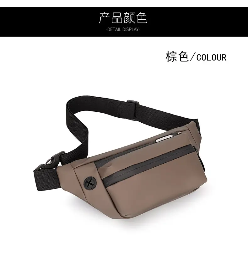 Men's Crossbody Phone Bag Black Large Capacity — feature 8