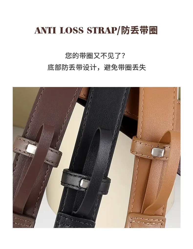 Black Genuine Leather Women's Belt with Korean Pin Buckle — feature 7