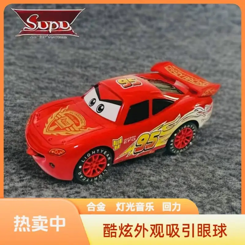 Car Story Alloy Car Toy Lightning McQueen Model 3D Light Music Huili Third Generation Lightning McQueen Car — feature 1
