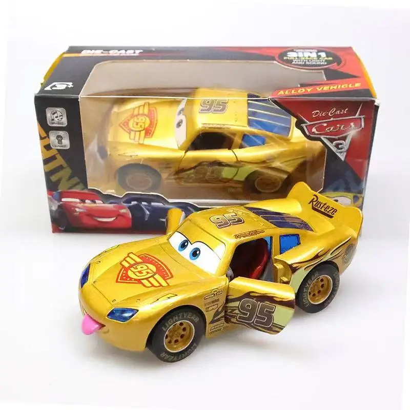 Car Story Alloy Car Toy Lightning McQueen Model 3D Light Music Huili Third Generation Lightning McQueen Car
