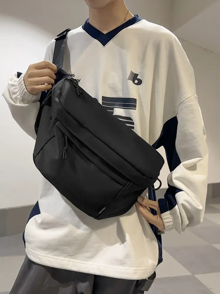 Black Crossbody Bag Sports Men Women Large 2025