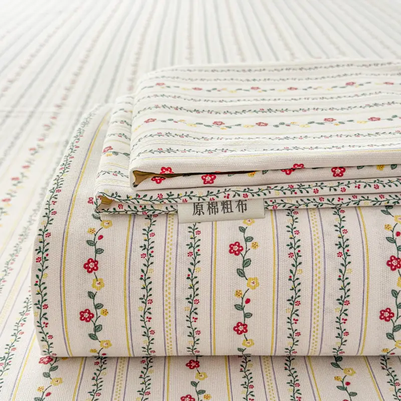 2026 New Coarse Cotton Bed Sheet A-Grade Raw Cotton Printed Bedspread Summer Cooling Mat Tatami Oversized Quilt Wholesale