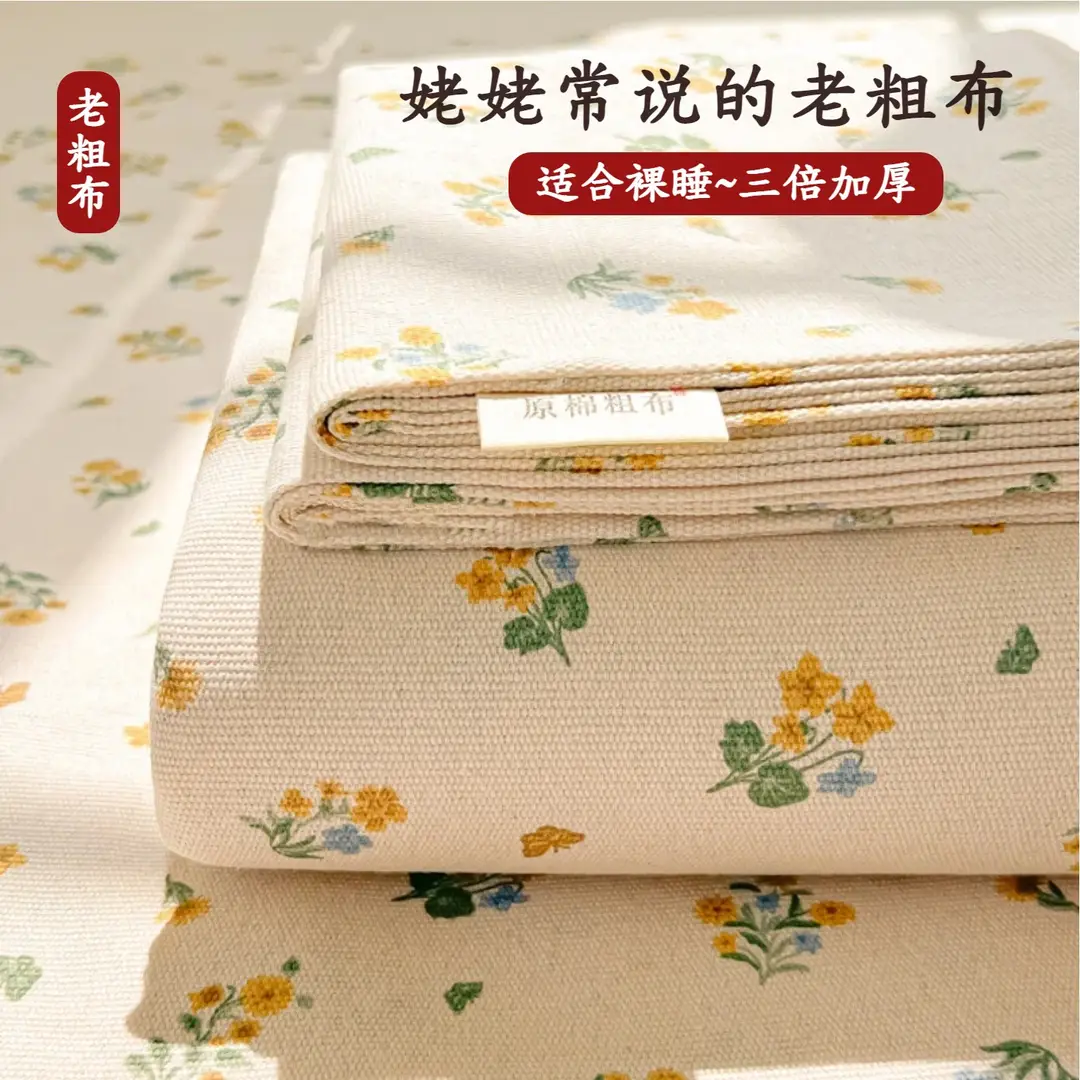 2026 New Coarse Cotton Bed Sheet A-Grade Raw Cotton Printed Bedspread Summer Cooling Mat Tatami Oversized Quilt Wholesale