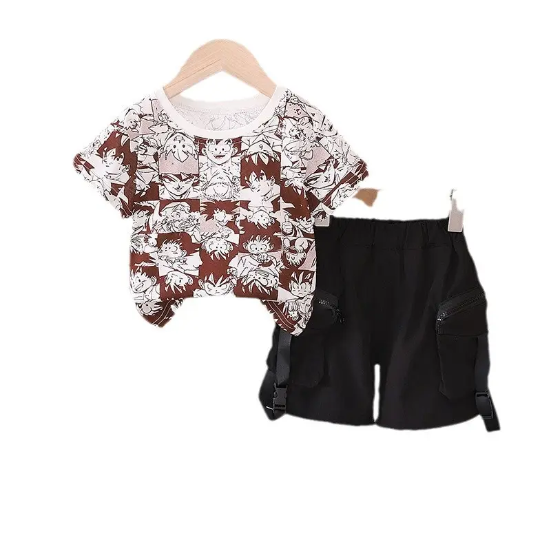 Foreign trade boys T-shirt shorts set 2025 summer - Image 5