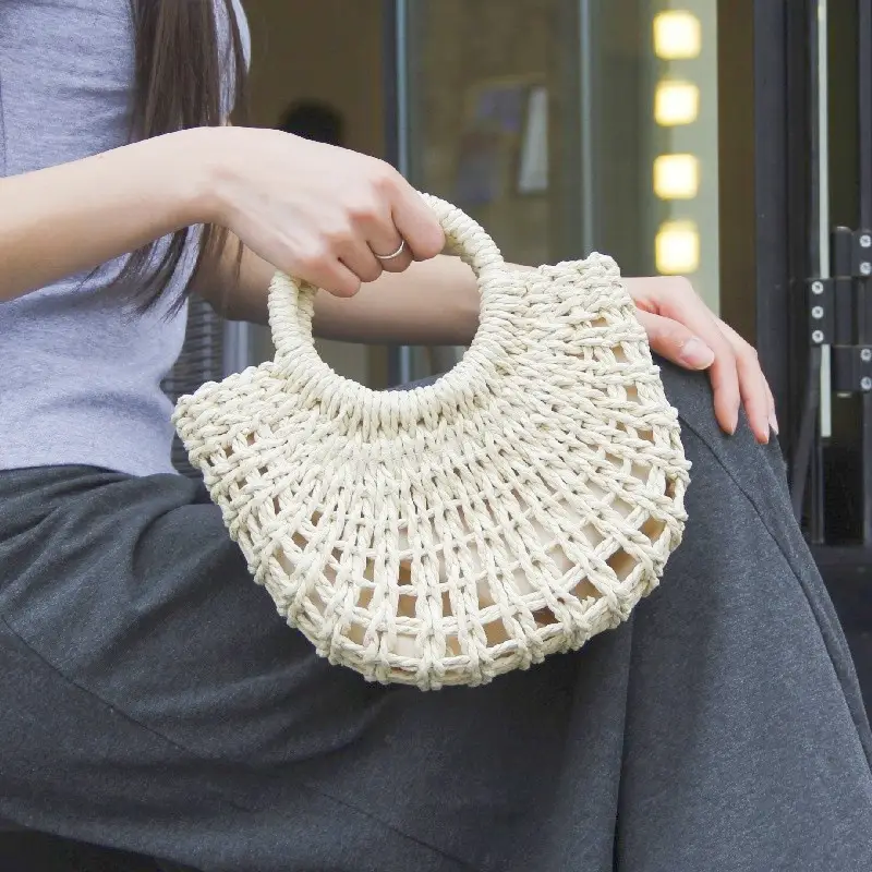 Women's Straw Crossbody Bag Bohemie Pastoral Woven - Image 4