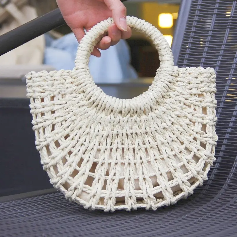 Women's Straw Crossbody Bag Bohemie Pastoral Woven - Image 6