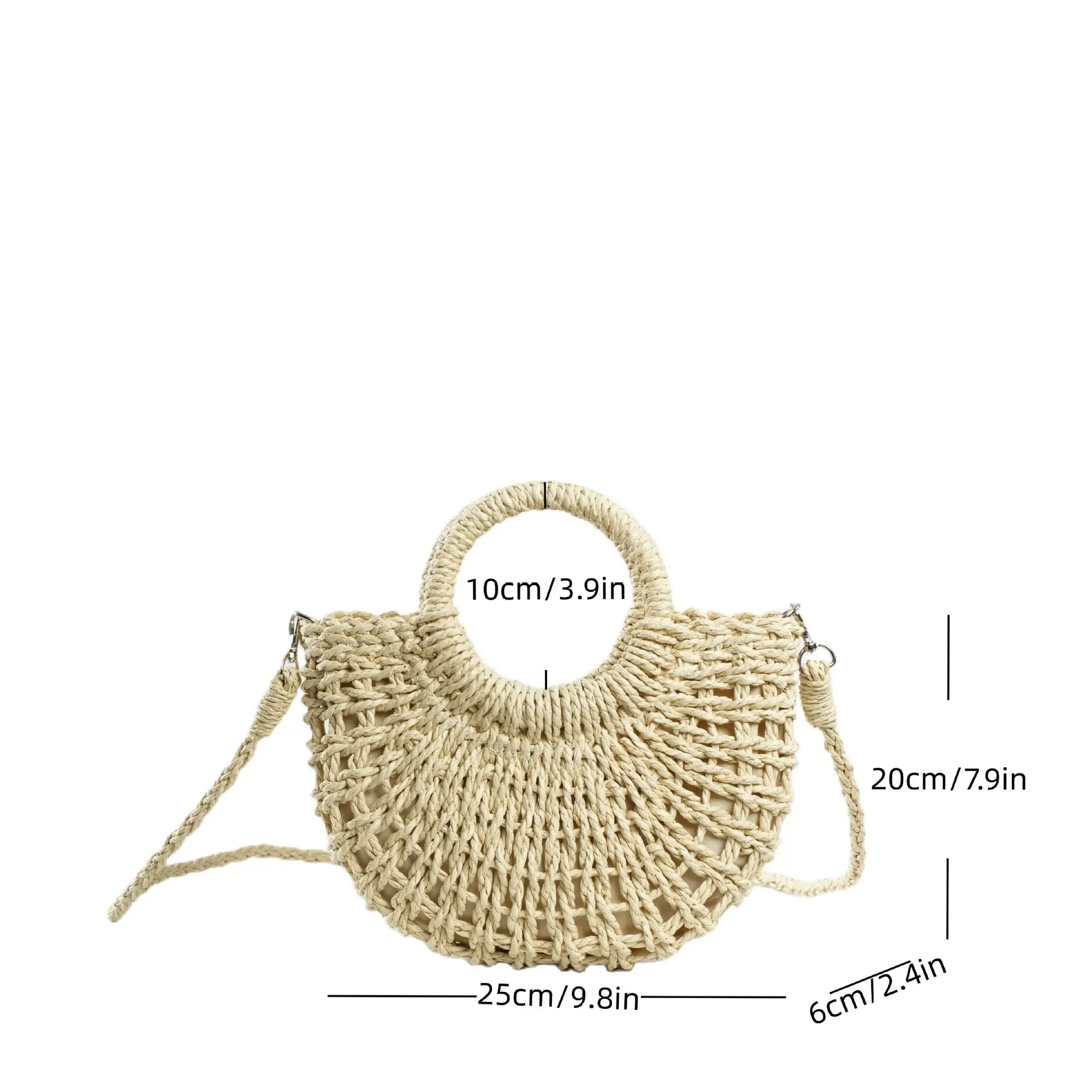 Women's Straw Crossbody Bag Bohemie Pastoral Woven — feature 2