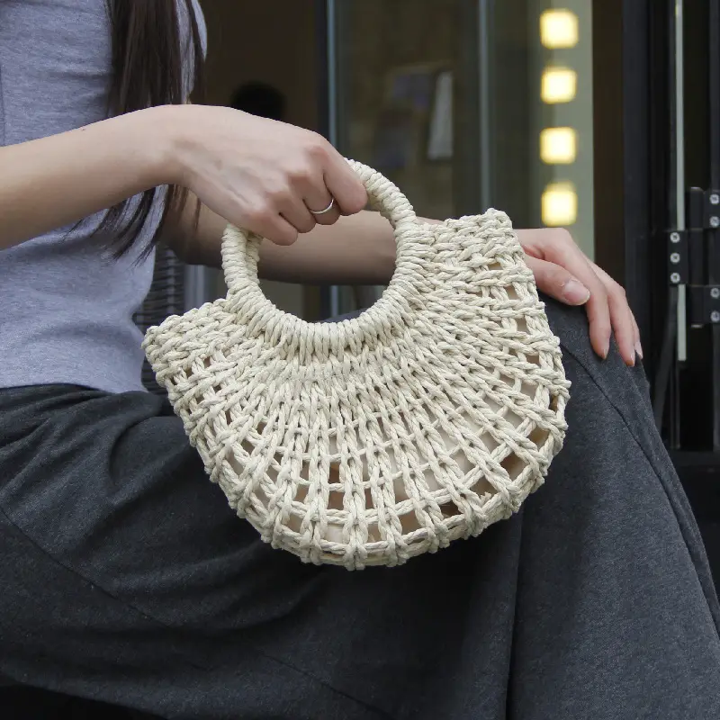 Women's Straw Crossbody Bag Bohemie Pastoral Woven — feature 6