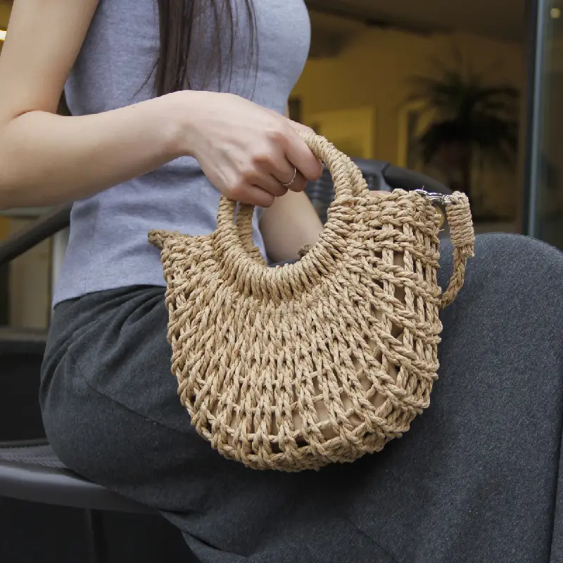 Women's Straw Crossbody Bag Bohemie Pastoral Woven — feature 8