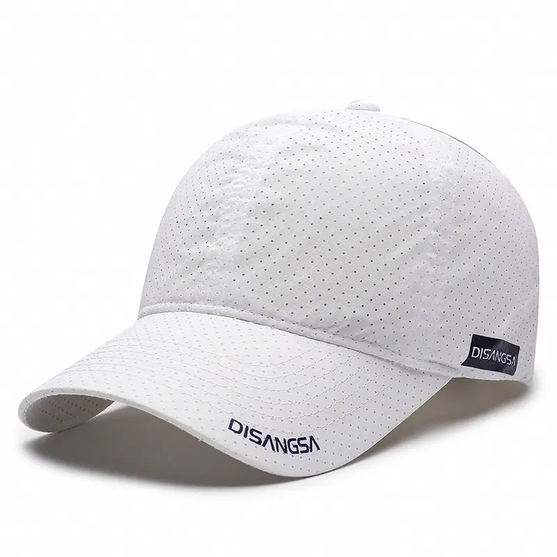 Men's Black Perforated Baseball Cap Outdoor Sports
