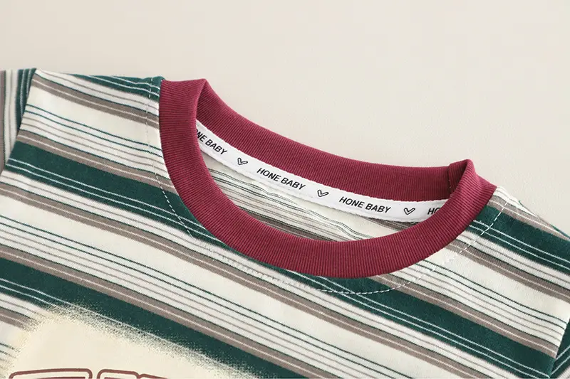Kids Striped T-Shirt Shorts Set 2025 Summer — feature 6