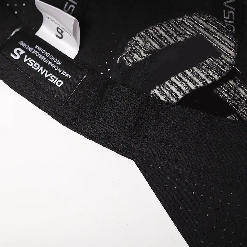 Men's Black Embroidered Perforated Cap - Image 9