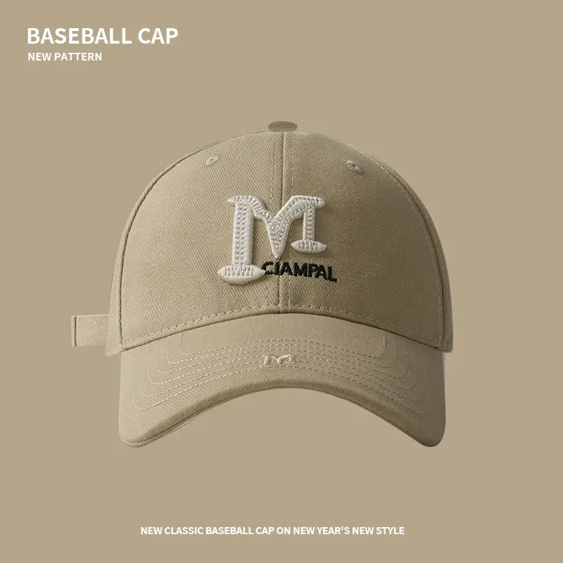 Black Big Head Cap with 'R' Logo for Men Women
