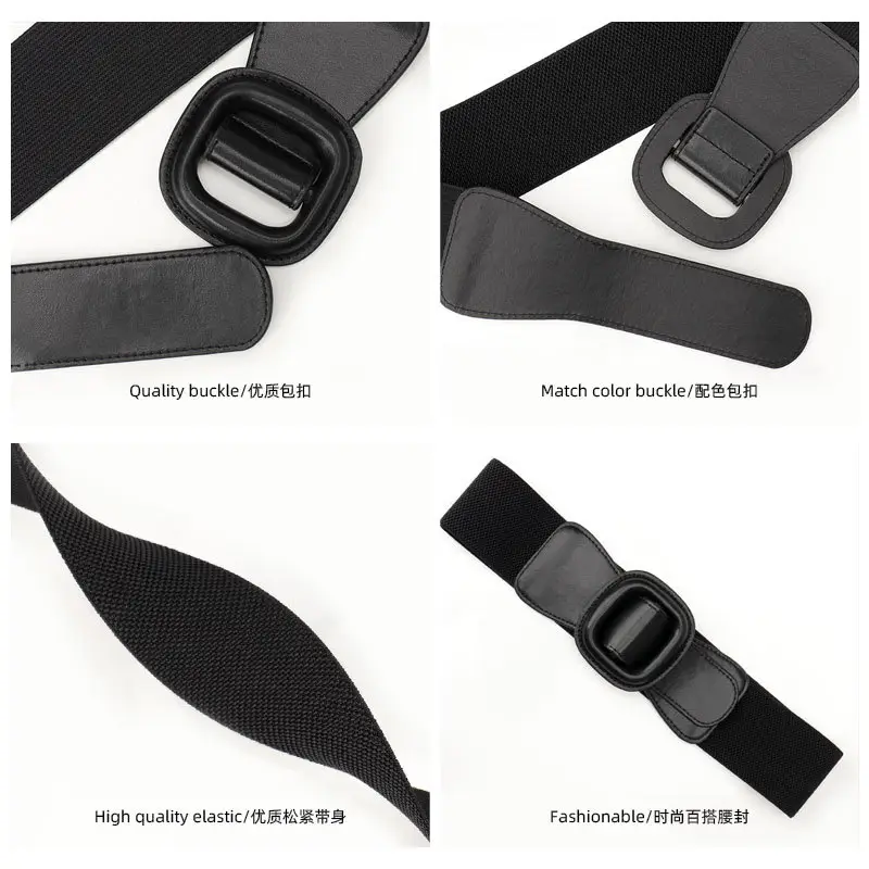 Women's Red Waist Belt with Buckle - Image 8